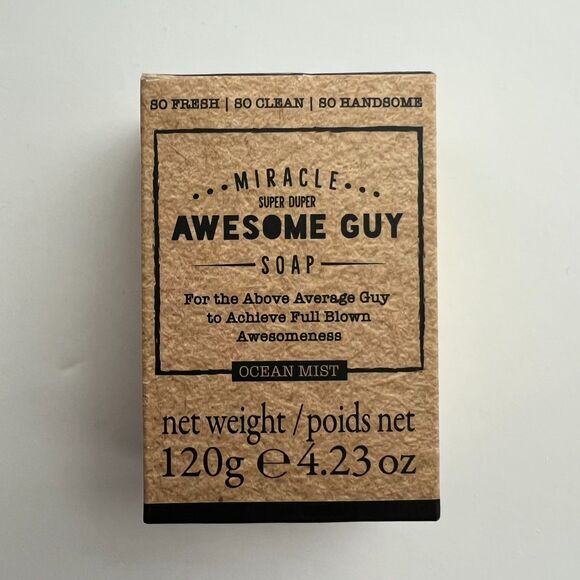 Men's Awesome Guy Soap "Ocean Mist" Oatmeal Soap 120g/4.23oz NIB - Picture 1 of 6